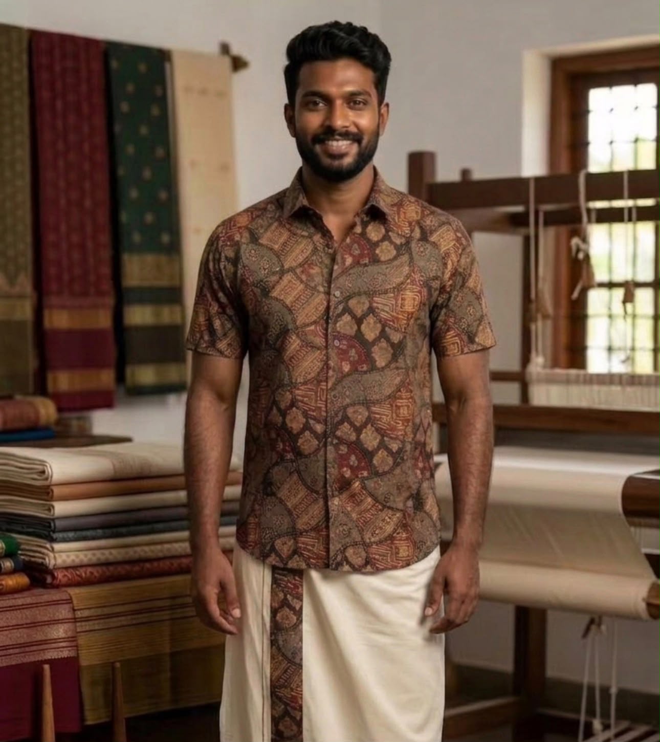 Vehaan Men’s Festive Shirt & Dhoti Set